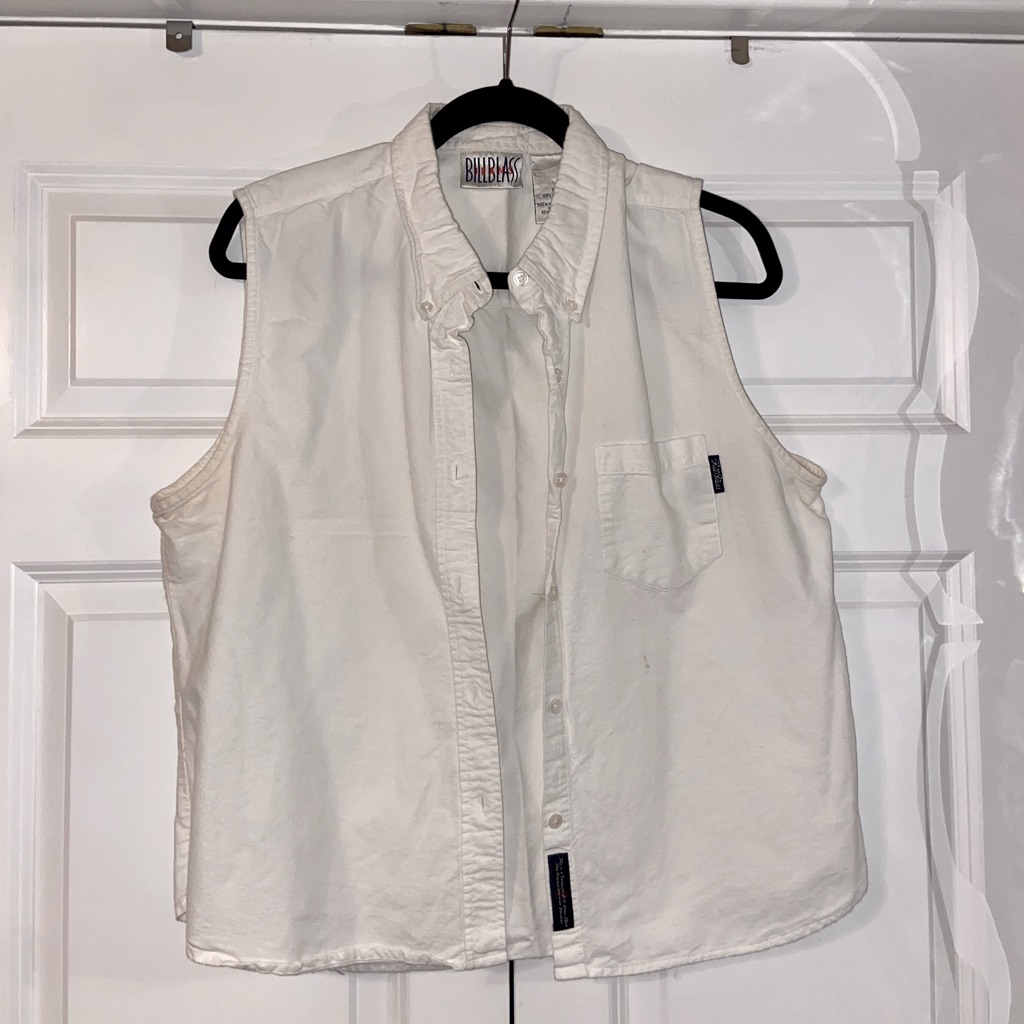 Vintage White Collared Button Down